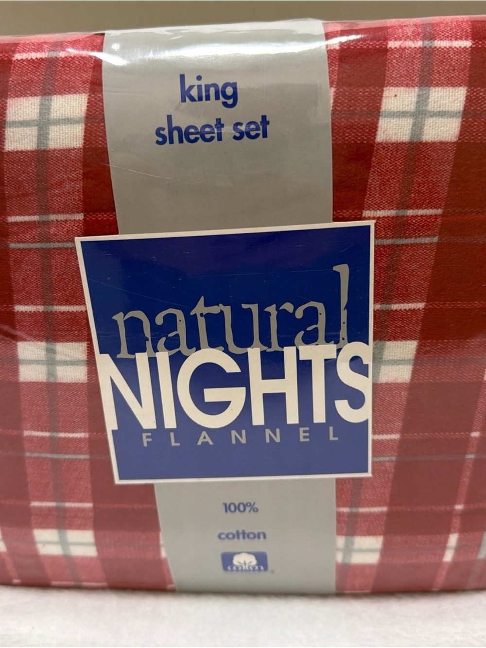 Red Plaid/floral King Flannel Sheet Set